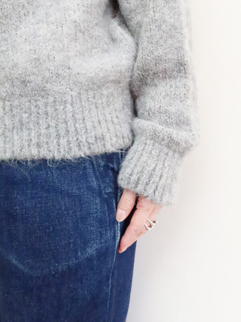 3G天竺 アルパカ×ウール<br>ラグランスリーブ クルーネック