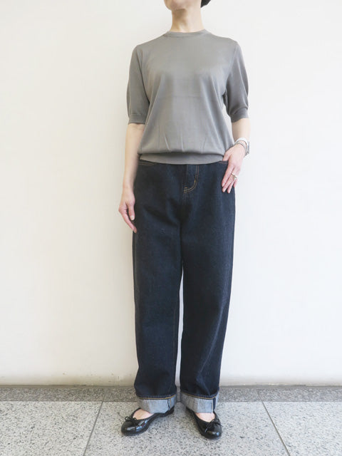 シルク 半袖クルーネック