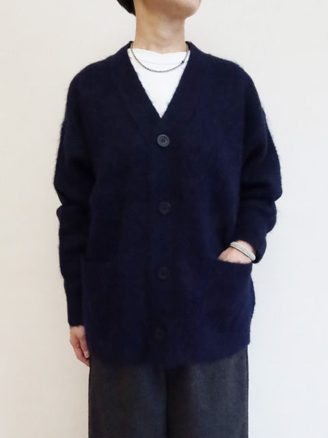 シャギーアルパカ<br>Vネックカーディガン