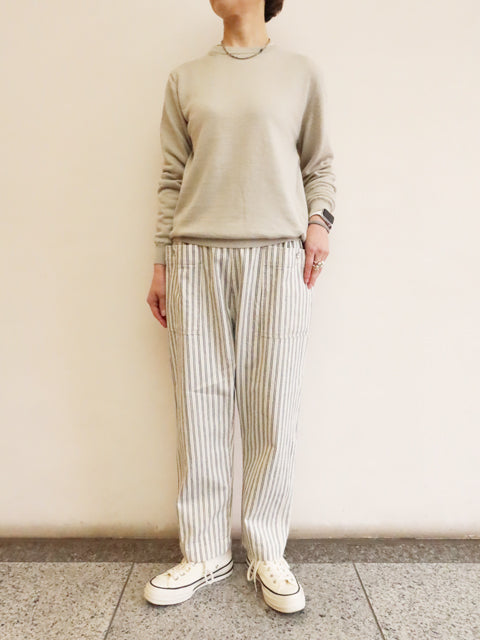 インディゴストライプ<br>イージーパンツ
