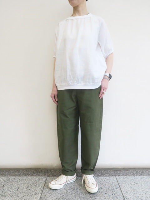 5分袖プルオーバーブラウス