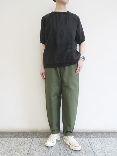 5分袖プルオーバーブラウス