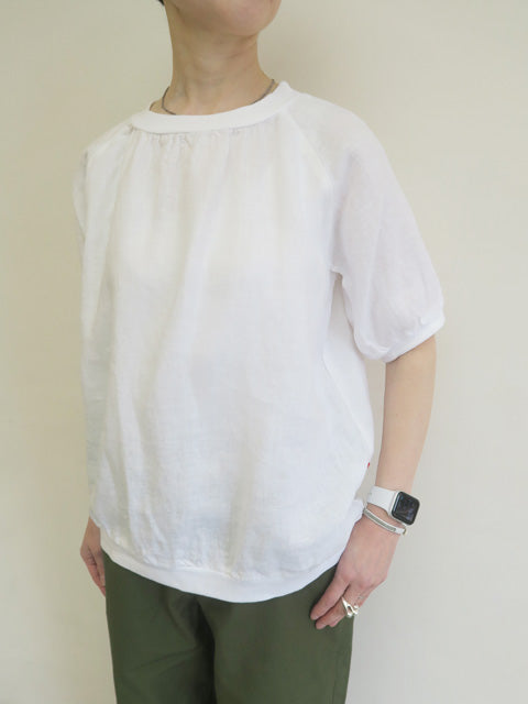 5分袖プルオーバーブラウス