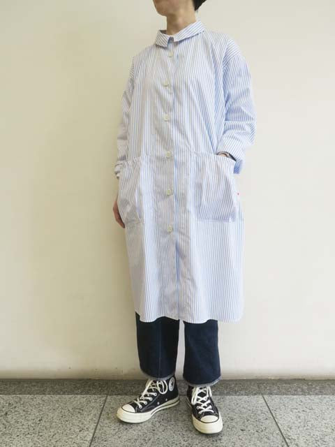 ロングシャツ ストライプ