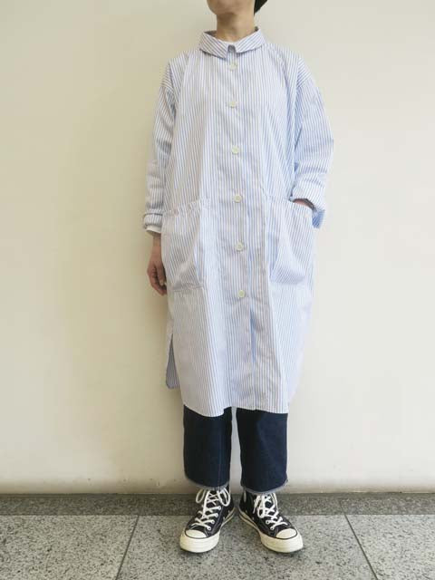 ロングシャツ ストライプ