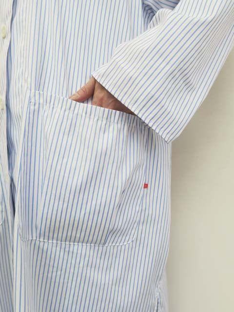 ロングシャツ ストライプ