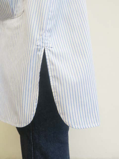 ロングシャツ ストライプ