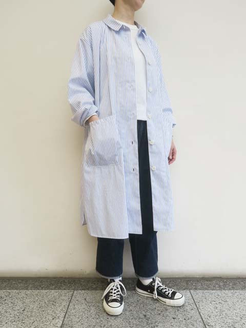 ロングシャツ ストライプ