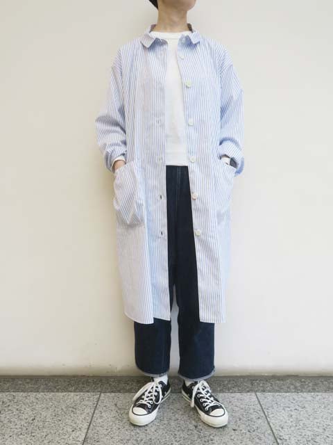ロングシャツ ストライプ