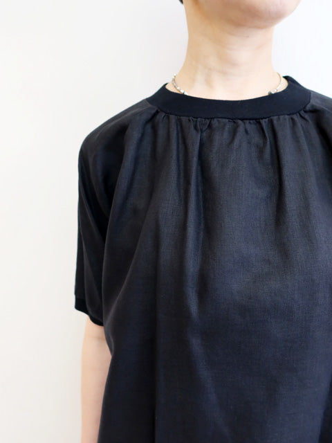 5分袖プルオーバーブラウス