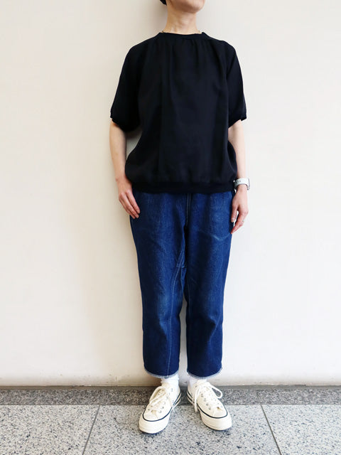 5分袖プルオーバーブラウス