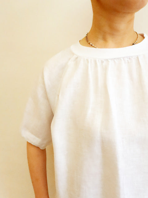 5分袖プルオーバーブラウス