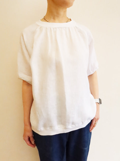 5分袖プルオーバーブラウス