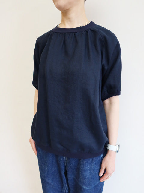 5分袖プルオーバーブラウス