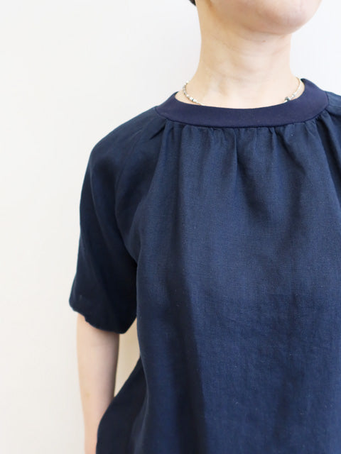 5分袖プルオーバーブラウス