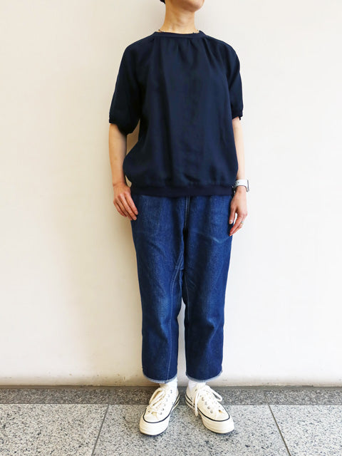 5分袖プルオーバーブラウス