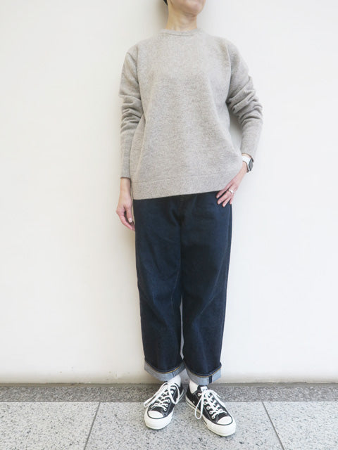 ナチュラルウール リブニット<br>クルーネック