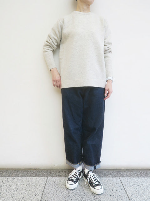 ナチュラルウール リブニット<br>クルーネック