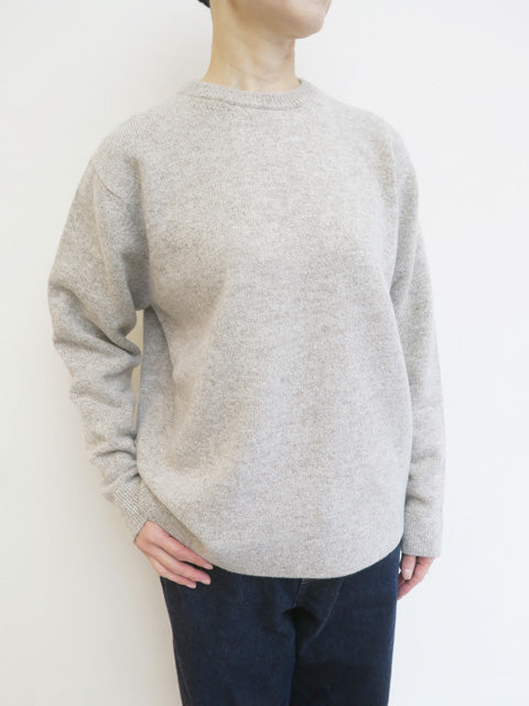 ナチュラルウール リブニット<br>クルーネック