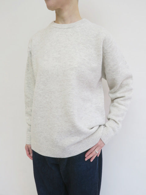 ナチュラルウール リブニット<br>クルーネック