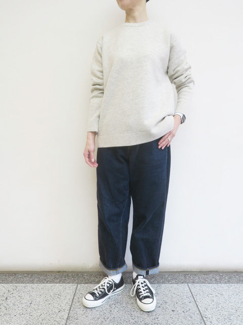 ナチュラルウール リブニット<br>クルーネック