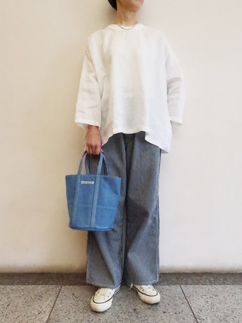 デニム ラウンドバッグ M