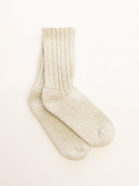 Cotton Silk<br>Ribbed Socks