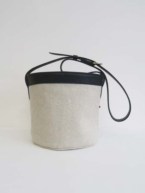 コットンリネン<br>バケツ型ショルダーバッグS