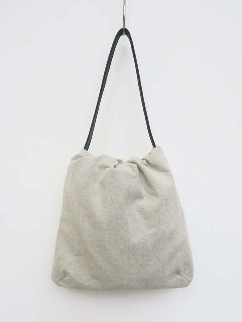 コットンリネン<br>ショルダーギャザーバッグL