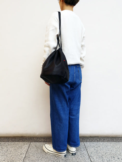 レザー巾着バッグM