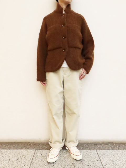 Permanent Age　パーマネントエイジ　ジップアップジャケット Permanent Age - ジップアップ ニットジャケット - Silver Grey