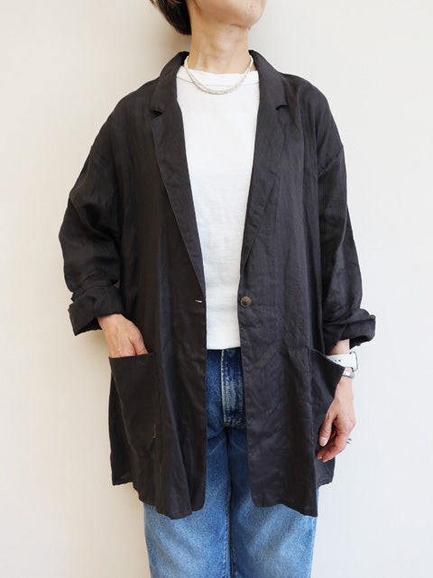 linen wide shirt JK
