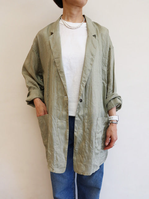 linen wide shirt JK