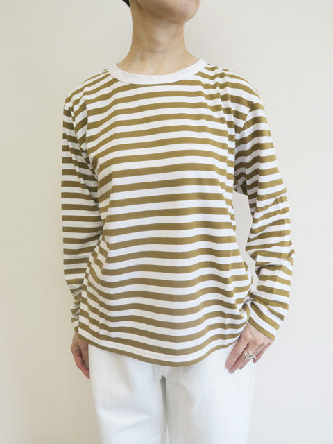 ワイドベーシック<br>ボーダー長袖Tシャツ