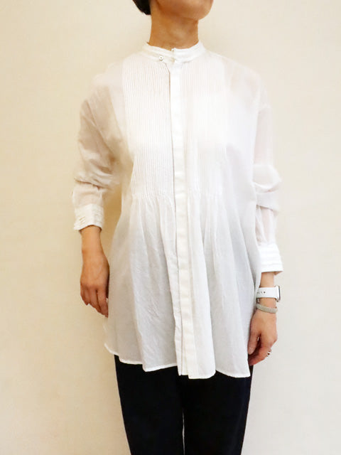 インドコットン<br>ピンタックシャツ