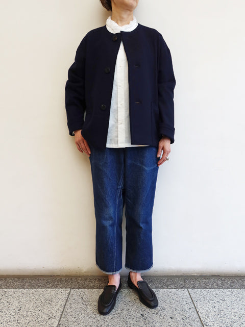 ウールミルドスムース<br>ノーカラージャケット