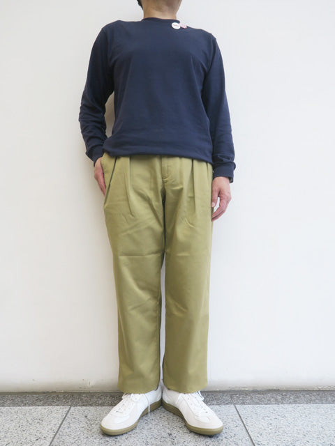 DOUBLE PLEAT CHINO PANTS