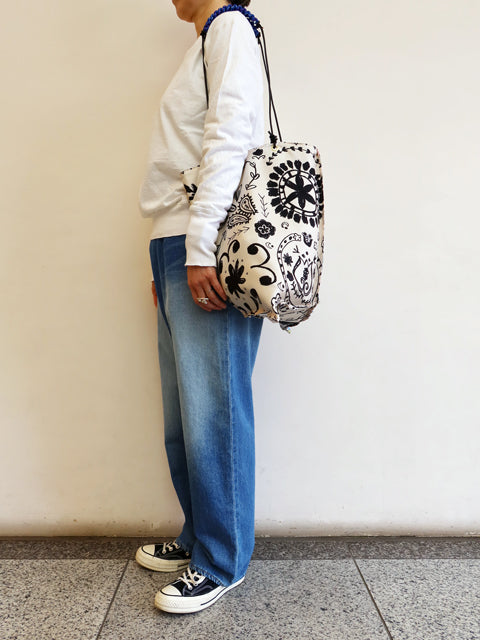 パラコード リバーシブル<br>プリントトートバッグ L