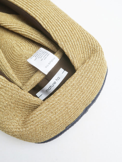 BOXED HAT<br>11cm brim switch color line edge　