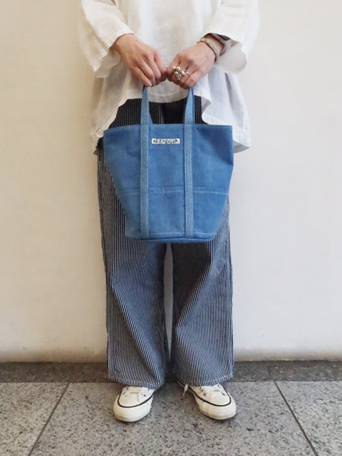 デニム ラウンドバッグ M