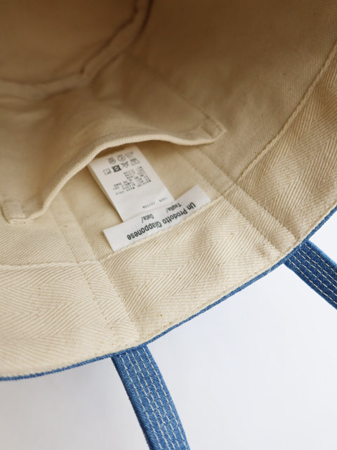 デニム ラウンドバッグ M