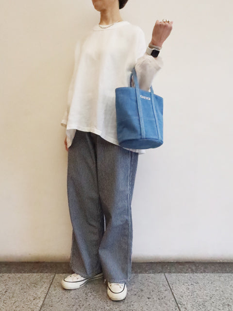 デニム ラウンドバッグ M