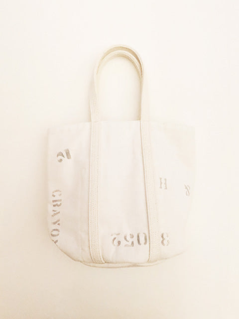 フランス USED シーツ MIX<br>RE-ステンシルラウンドBAG