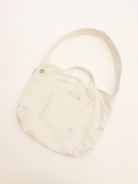 フランス USED シーツ MIX<br>RE-ステンシルトート＆ショルダーBAG