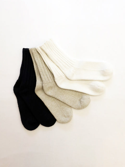 Cotton Silk<br>Ribbed Socks