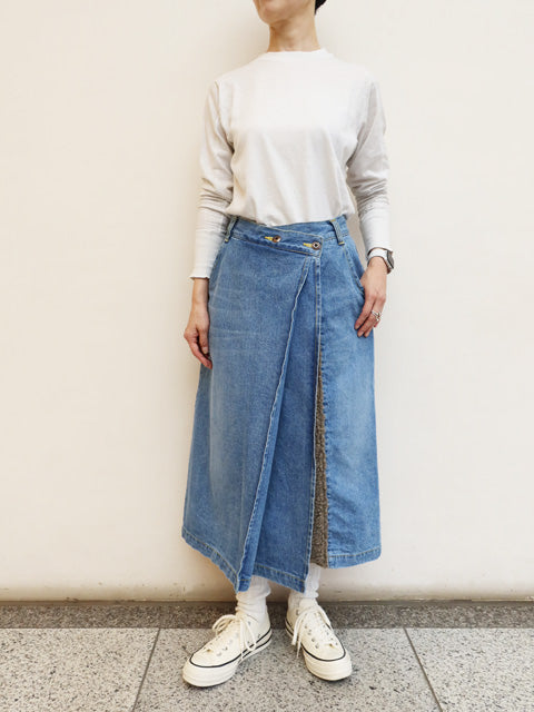 ボアデニムスカート