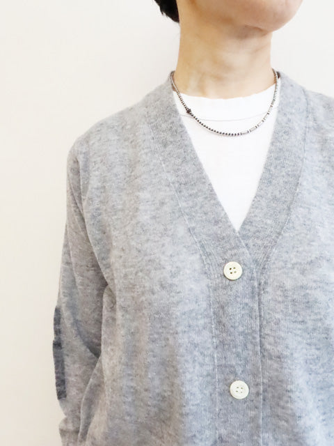 ELBOW PATCH<br>V NECK CARDIGAN