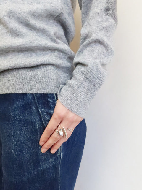 ELBOW PATCH<br>V NECK CARDIGAN