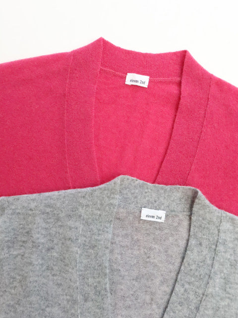 ELBOW PATCH<br>V NECK CARDIGAN