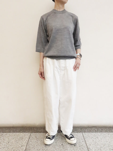 6分袖プルオーバーセーター